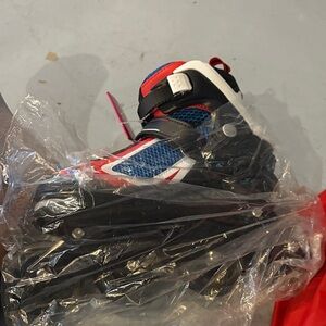 Kids Blue and Red Roller Skates